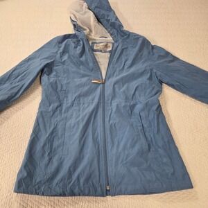Forecaster Sport Womens Blue Lightweight Hooded Windbreaker Jacket‎ Size Small
